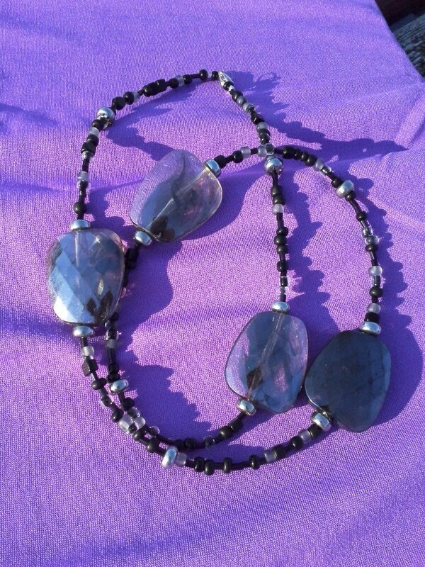 Black Beaded Jewelry Set