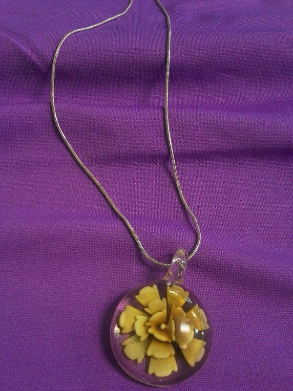 Yellow Flower Necklace