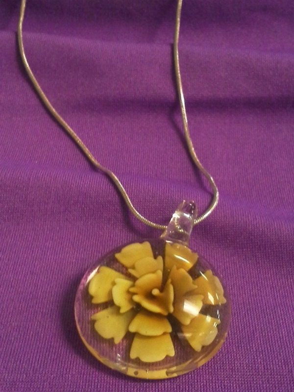 Yellow Flower Necklace