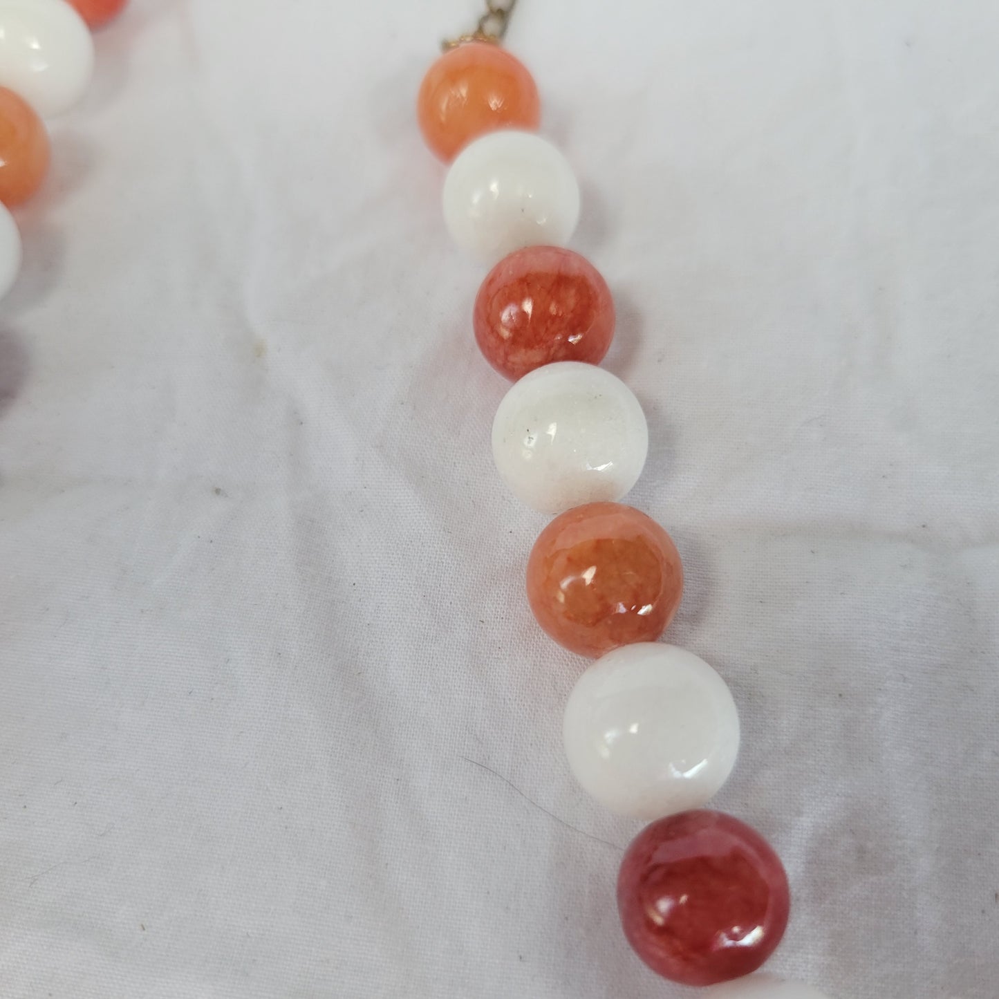 Orange and White Necklace