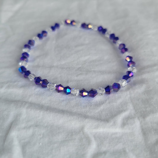 Purple and Clear Bracelet