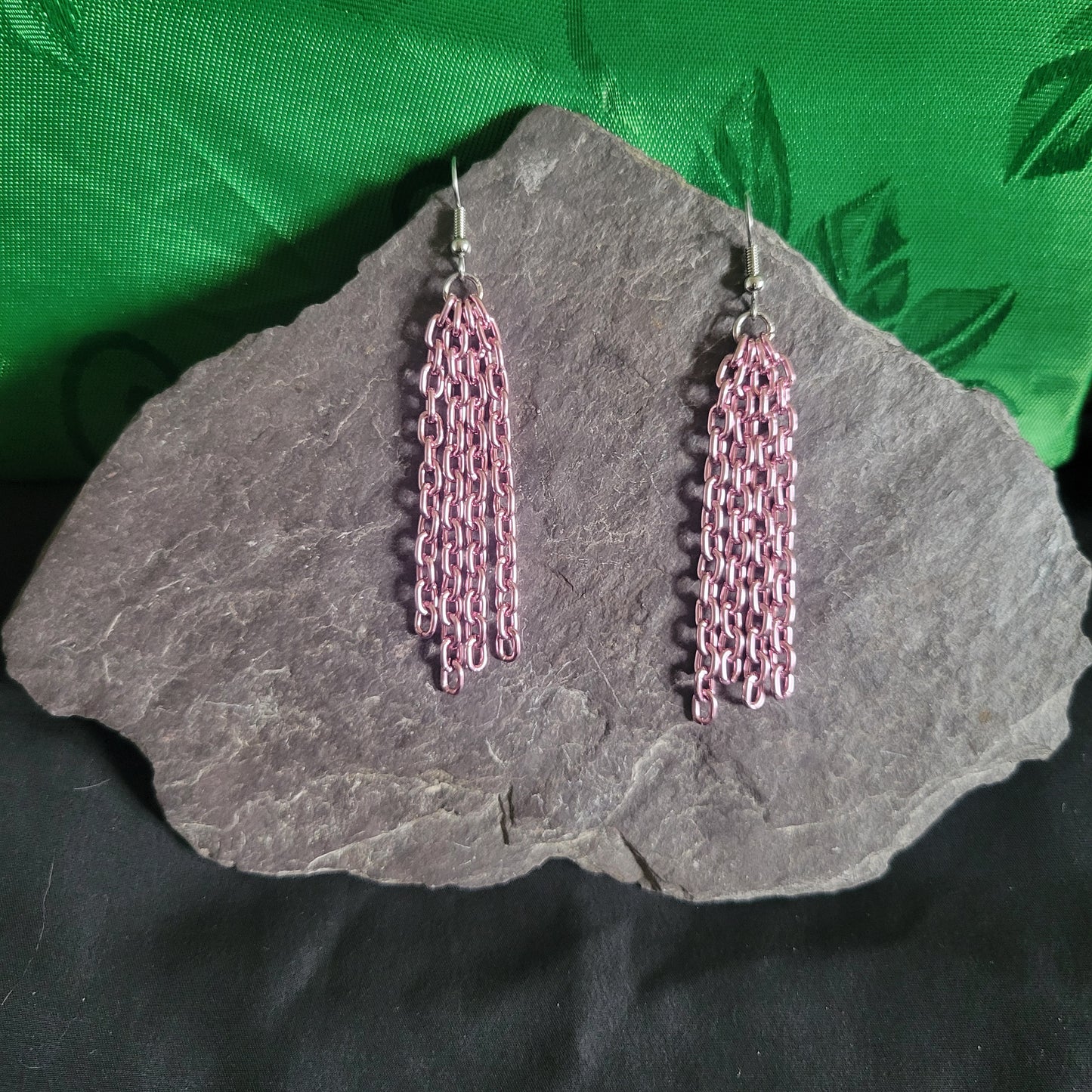 Pink Chain Earrings