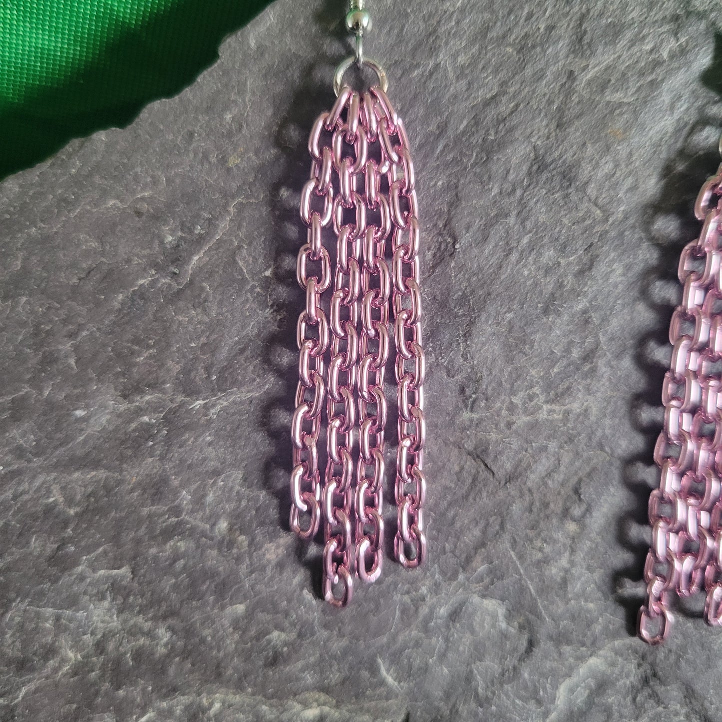 Pink Chain Earrings