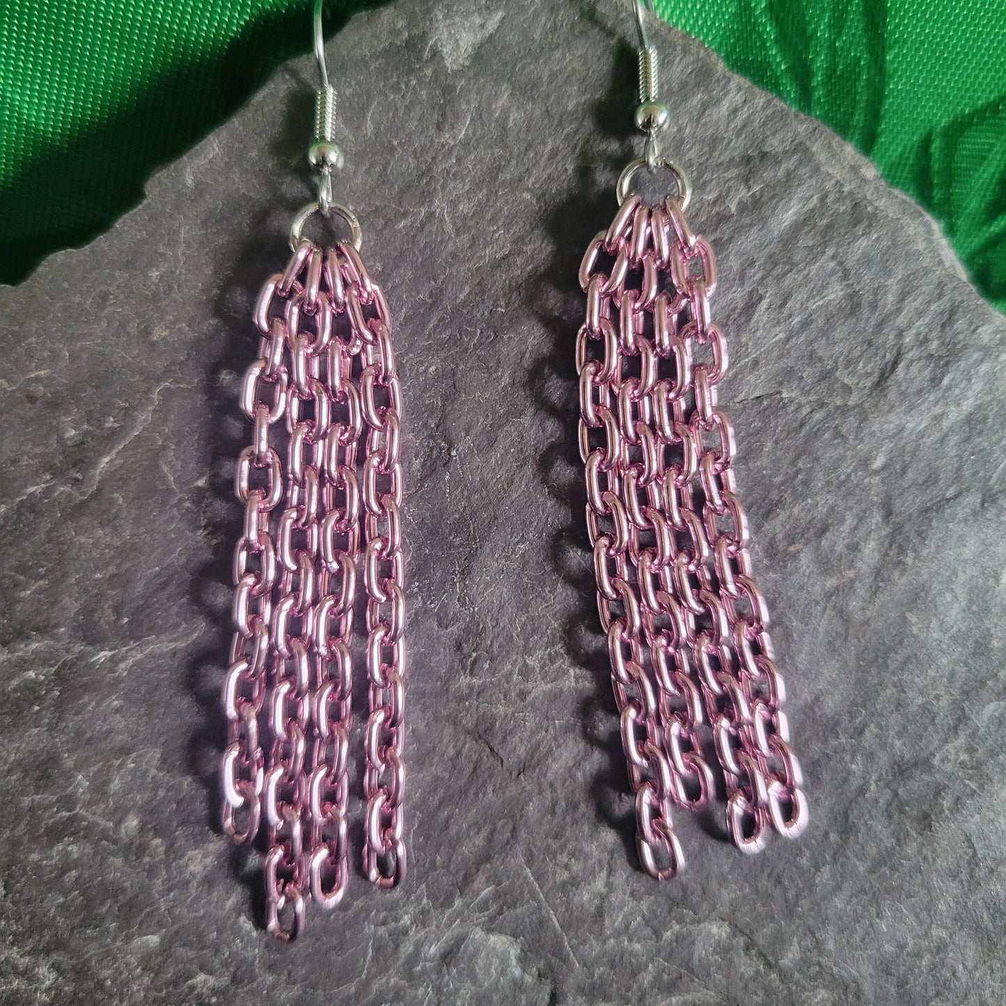 Pink Chain Earrings