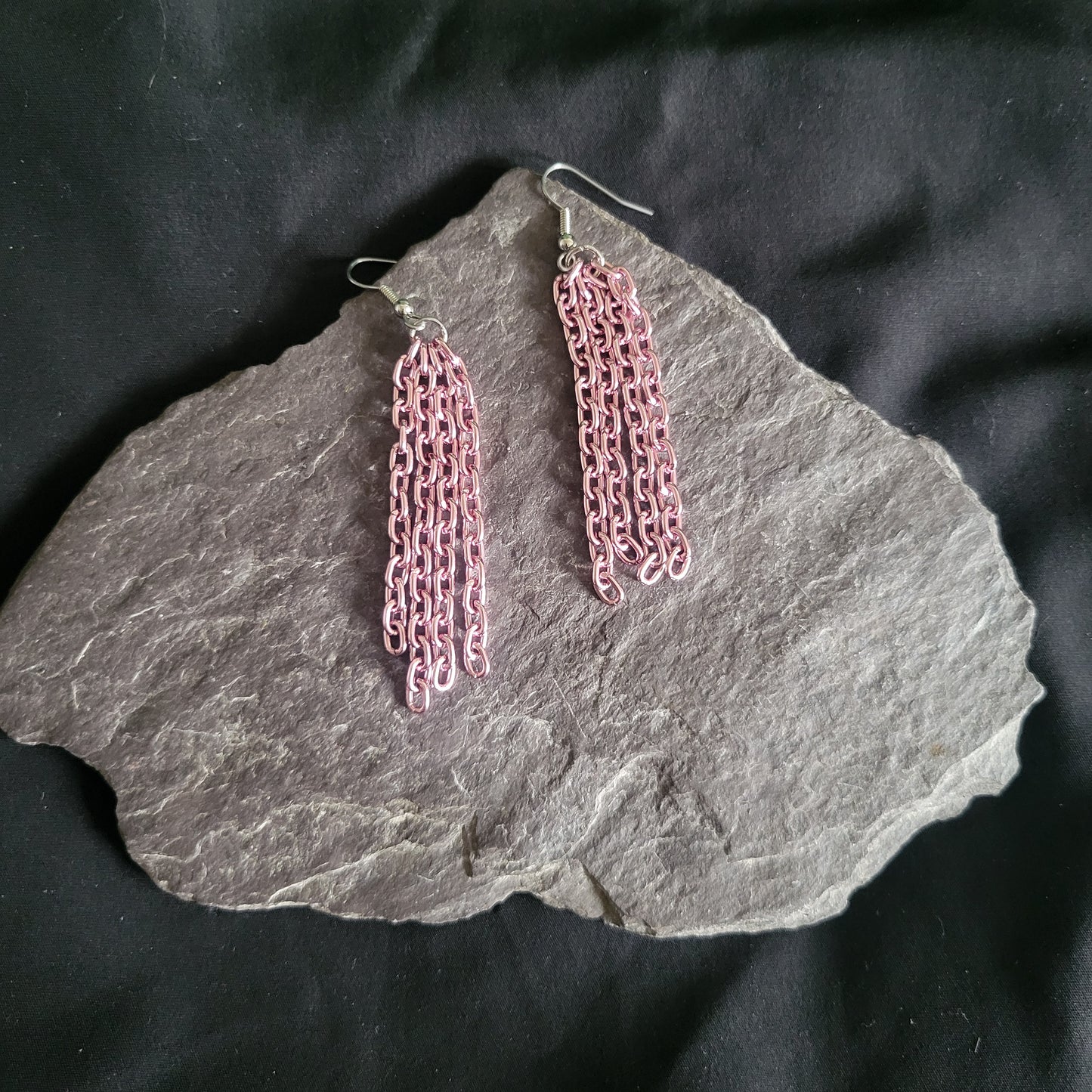 Pink Chain Earrings