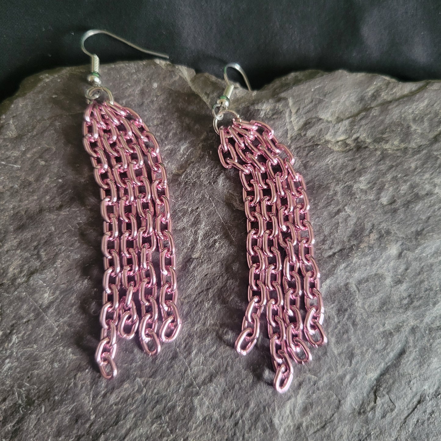 Pink Chain Earrings