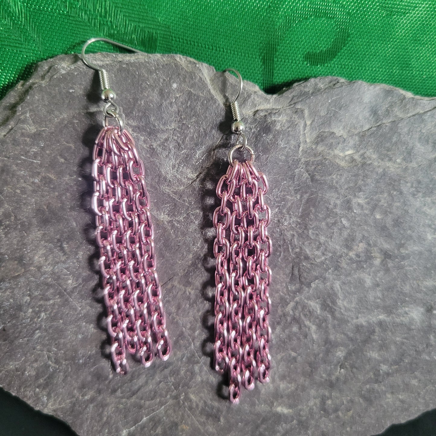 Pink Chain Earrings