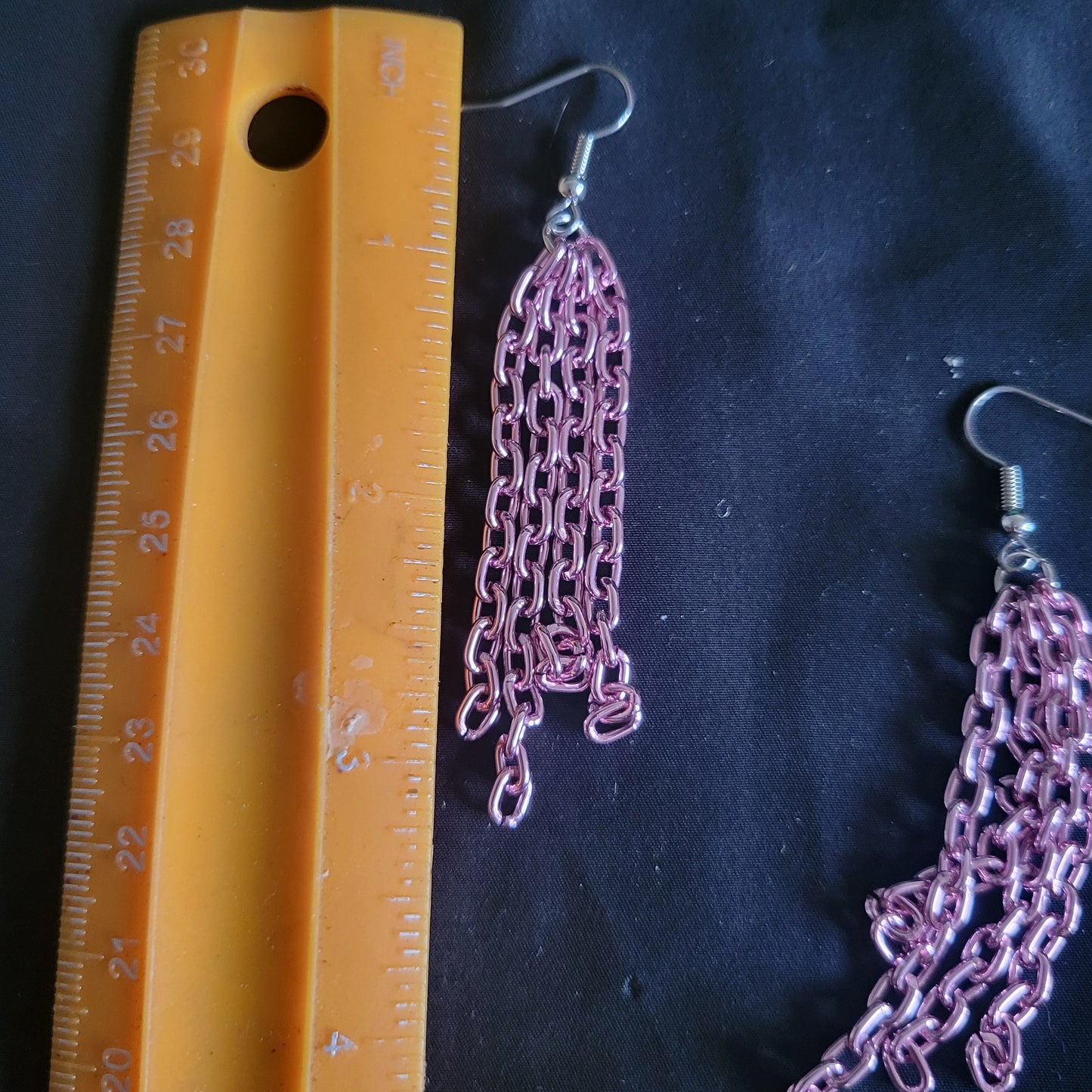 Pink Chain Earrings