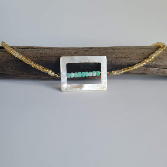 Square Beaded Necklace