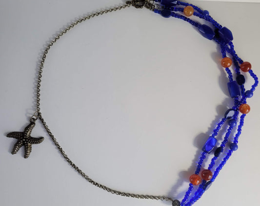 Starfish Beaded Chain Necklace