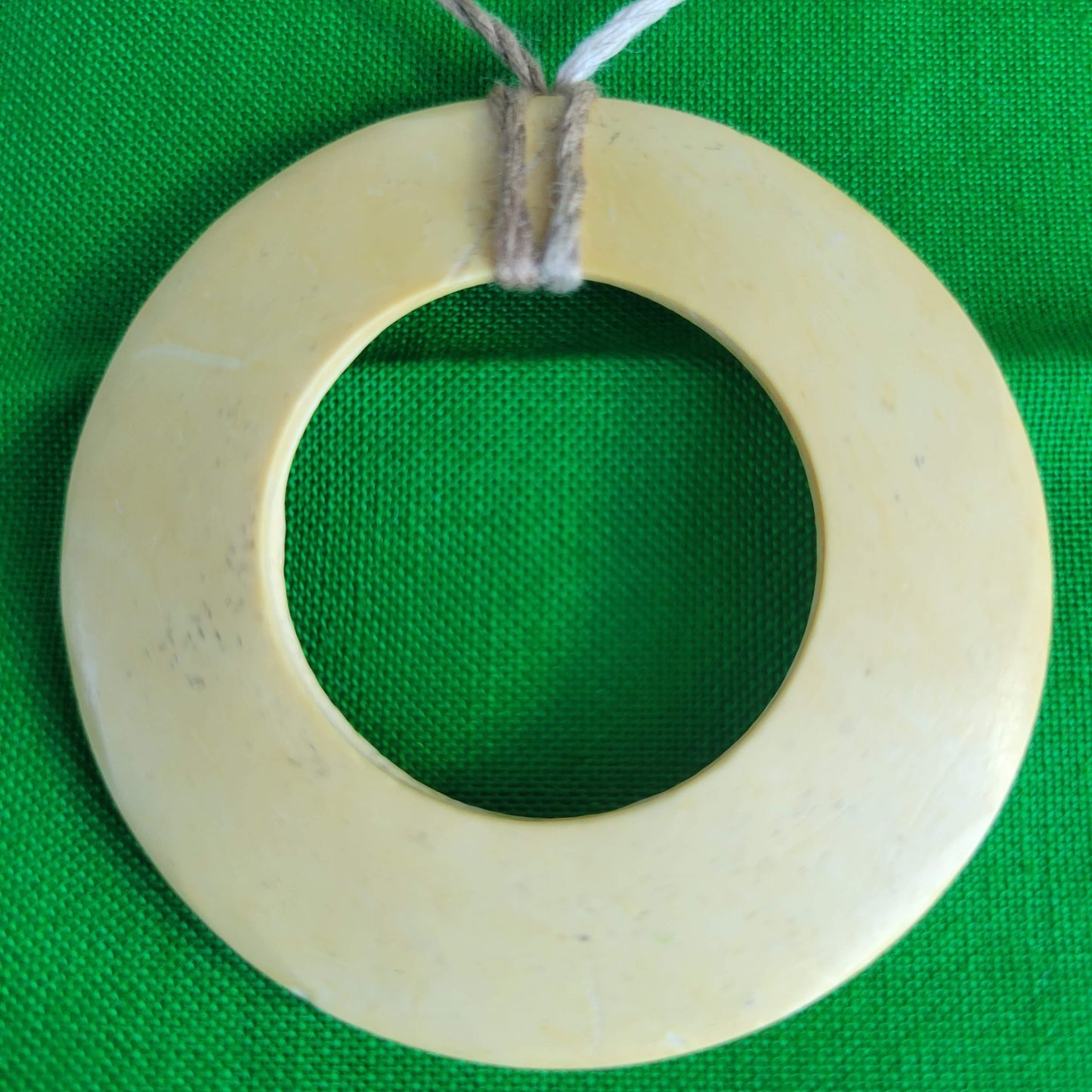 Wood Circle Pendant Necklace