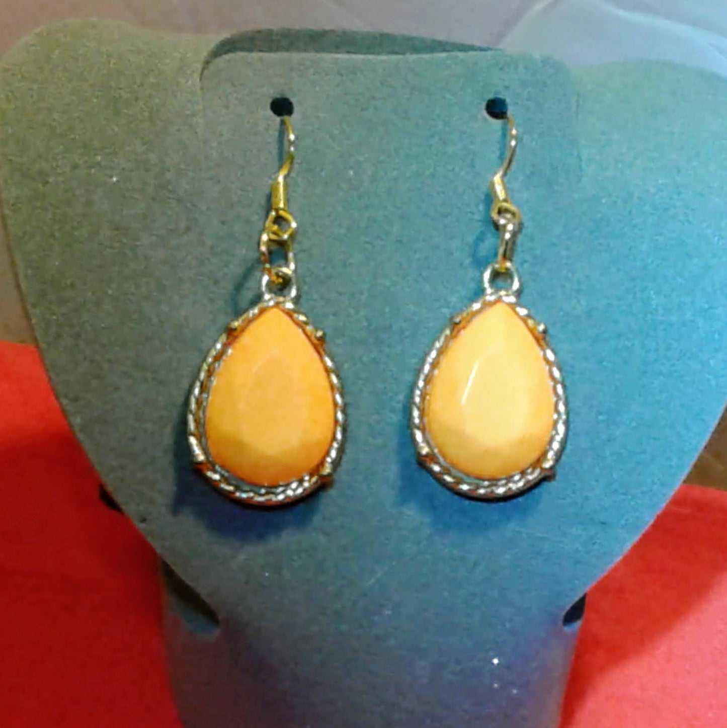 Tangerine Teardrop Earrings