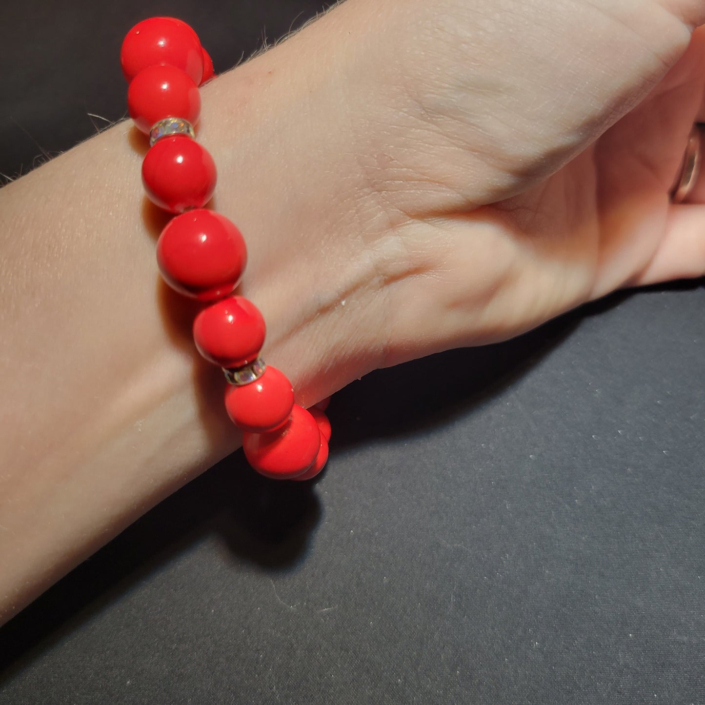 Red Beaded Bracelet