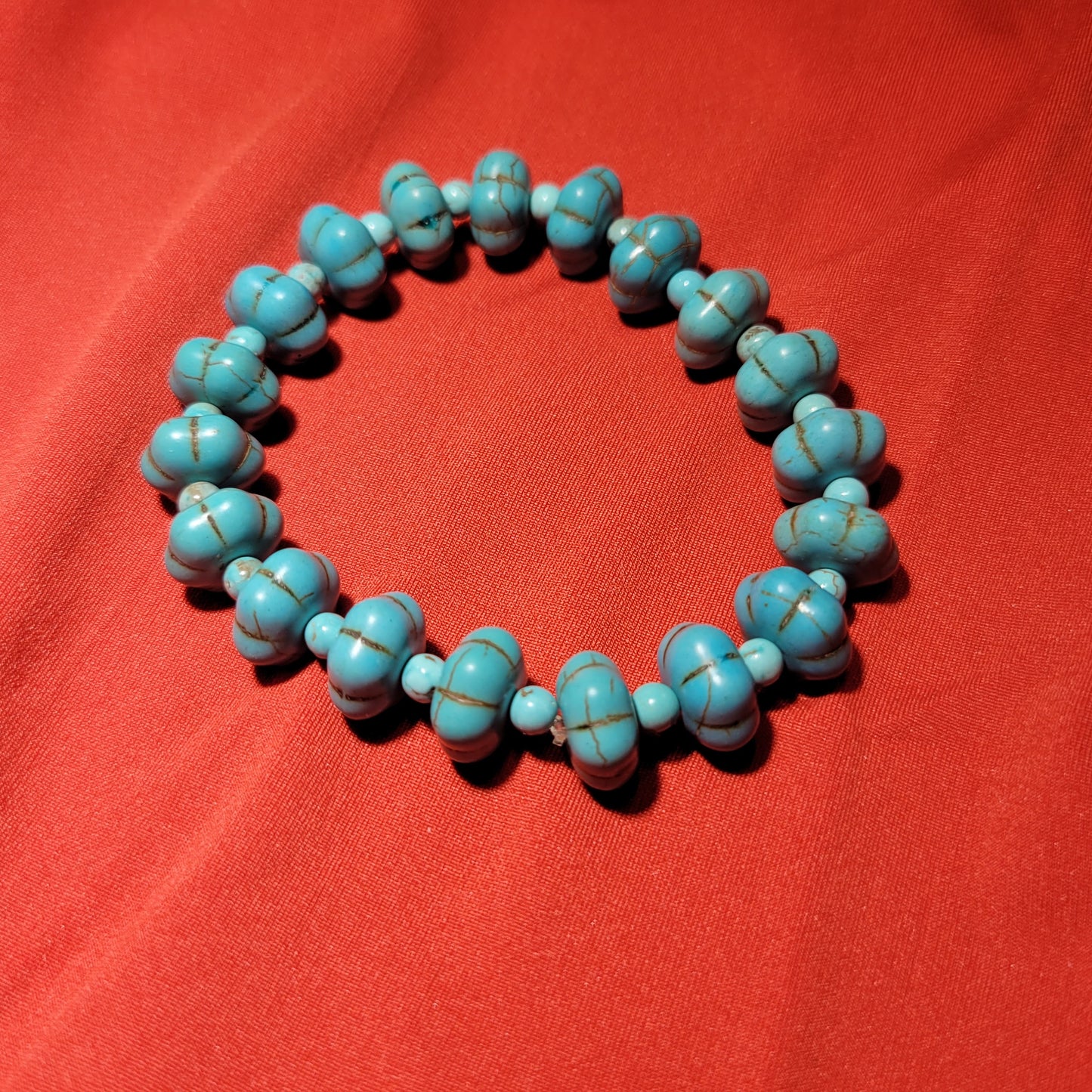 Turquoise Flower Beaded Bracelet