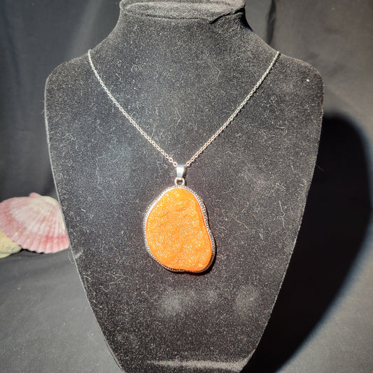 Orange pendant necklace