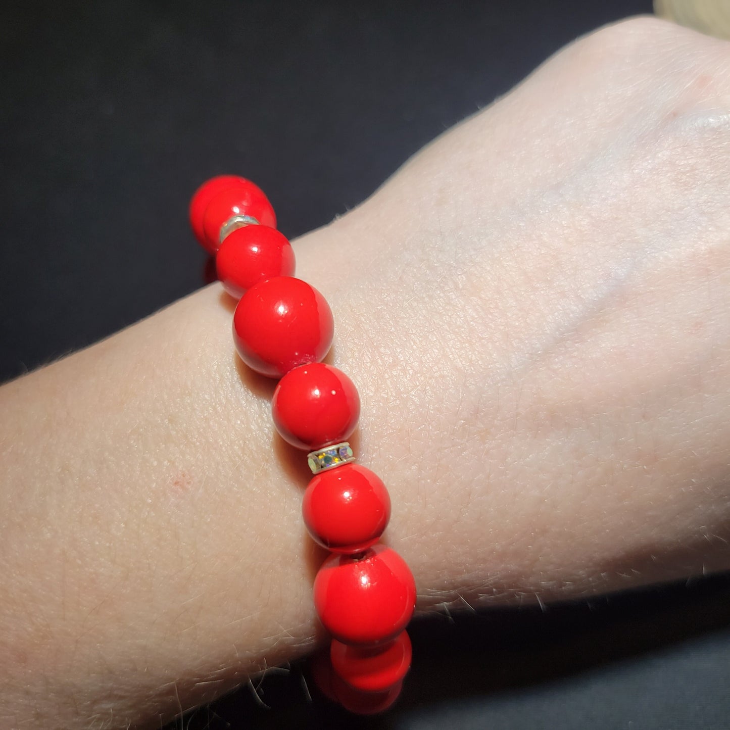 Red Beaded Bracelet