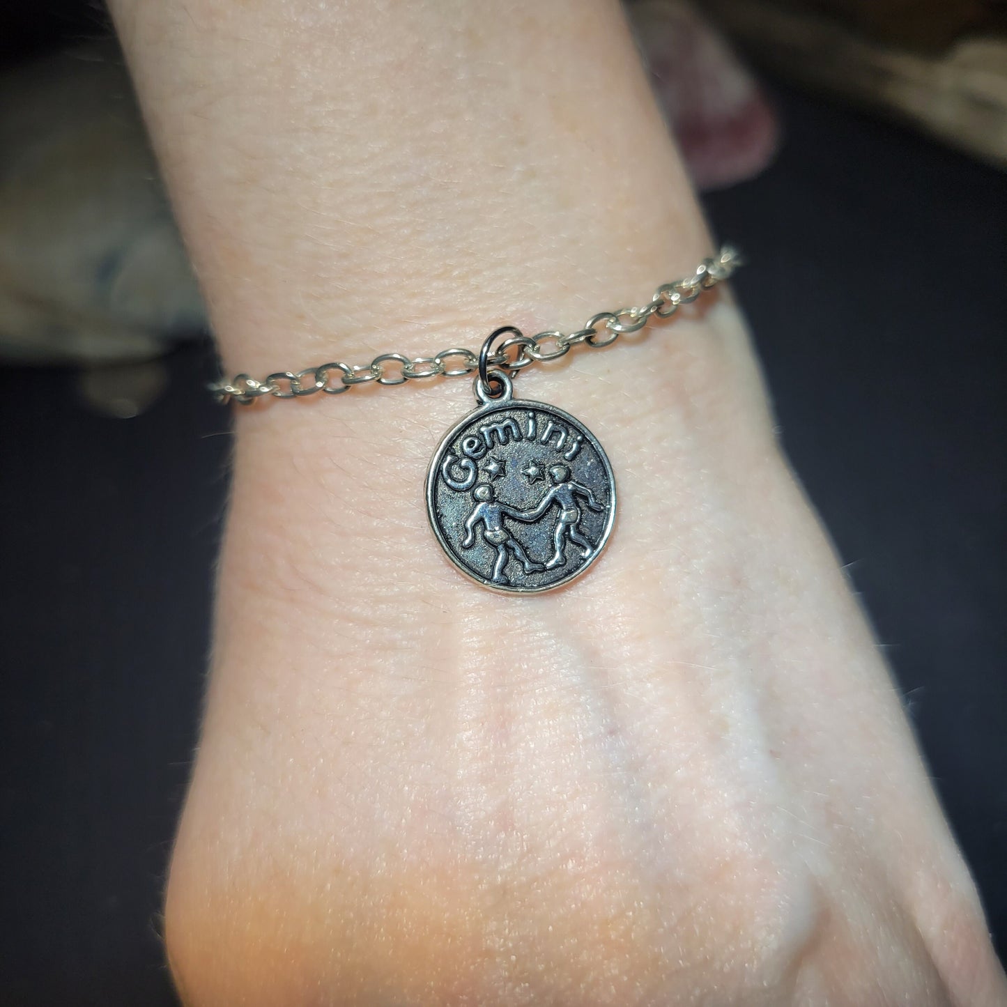 Gemini charm bracelet