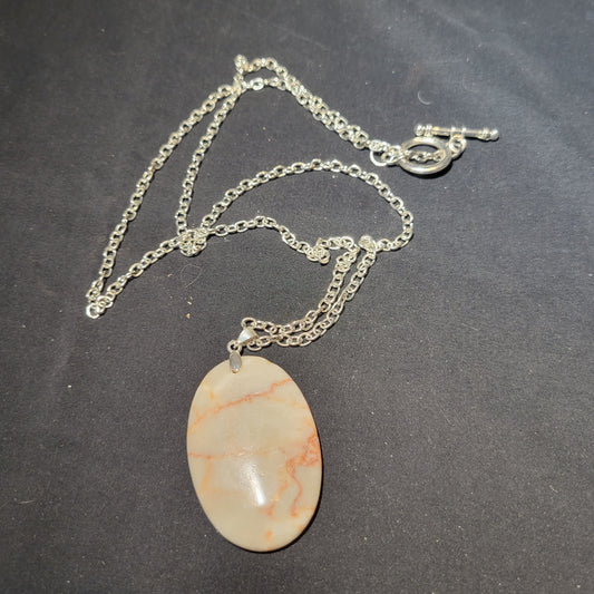 Redline Marble Pendant Necklace